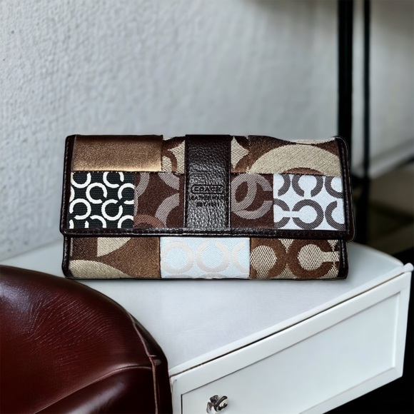 Coach Handbags - Coach Signature Trifold Wallet
